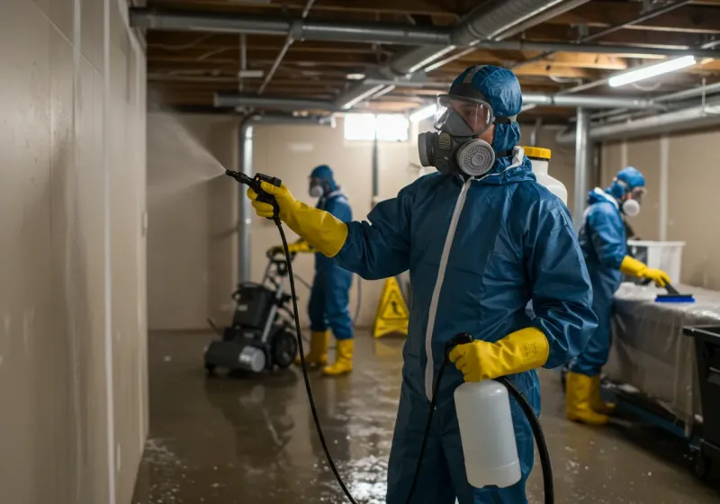 Basement Sanitization and Antimicrobial Treatment process in Fairhope, AL