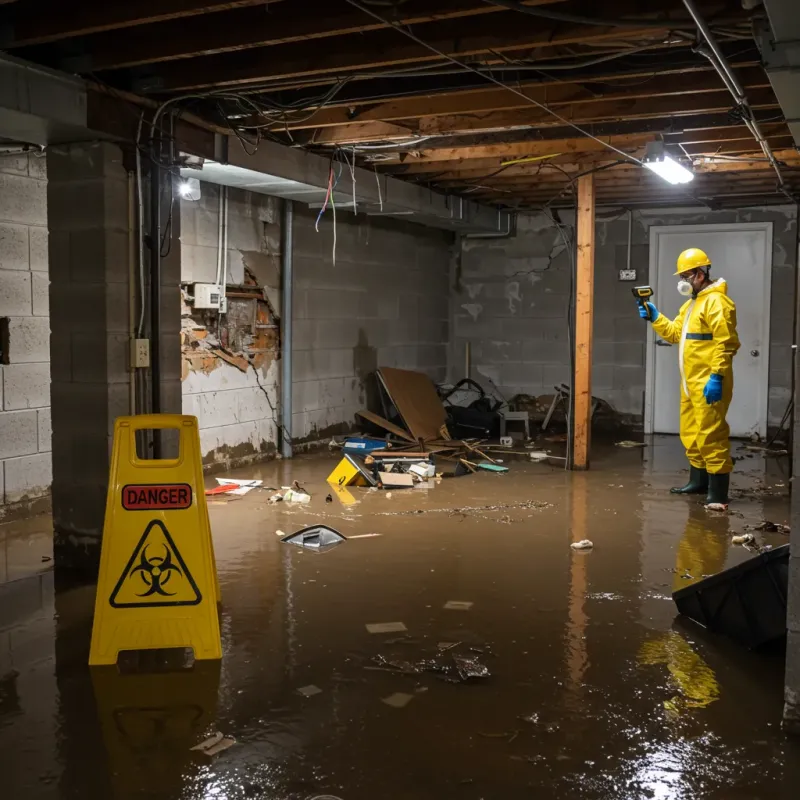 Flooded Basement Electrical Hazard in Fairhope, AL Property